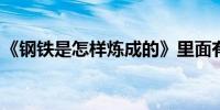 《钢铁是怎样炼成的》里面有什么很好的句子