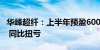 华峰超纤：上半年预盈6000万元—7200万元 同比扭亏