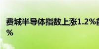 费城半导体指数上涨1.2%前一交易日下跌6.8%