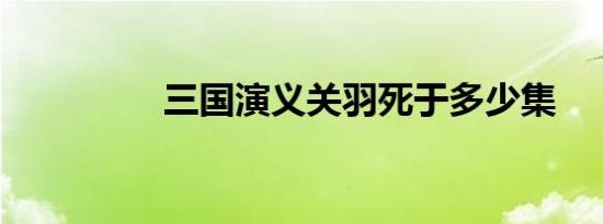 三国演义关羽死于多少集