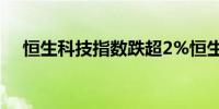 恒生科技指数跌超2%恒生指数跌2.26%