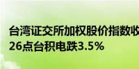 台湾证交所加权股价指数收低2.3%报22,869.26点台积电跌3.5%