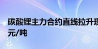 碳酸锂主力合约直线拉升现涨近4%报90450元/吨