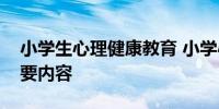 小学生心理健康教育 小学心理健康教育的主要内容