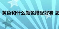 黄色和什么颜色搭配好看 怎么搭配黄色好看