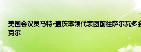 美国会议员马特·盖茨率领代表团前往萨尔瓦多会见总统布克尔