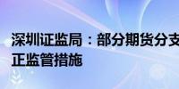 深圳证监局：部分期货分支机构被采取责令改正监管措施