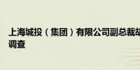 上海城投（集团）有限公司副总裁胡欣接受纪律审查和监察调查