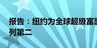 报告：纽约为全球超级富豪最多的城市 香港列第二