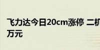 飞力达今日20cm涨停 二机构净买入1454.66万元