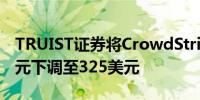 TRUIST证券将CrowdStrike目标价从400美元下调至325美元