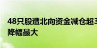 48只股遭北向资金减仓超30% 益客食品环比降幅最大