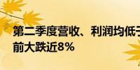 第二季度营收、利润均低于预期 联合包裹盘前大跌近8%