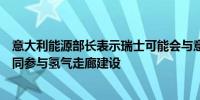 意大利能源部长表示瑞士可能会与意大利、奥地利和德国共同参与氢气走廊建设