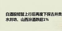 白酒股短暂上行后再度下探古井贡酒创逾2年新低今世缘、水井坊、山西汾酒跌超1%