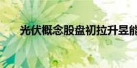 光伏概念股盘初拉升昱能科技涨超7%