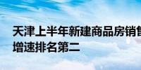 天津上半年新建商品房销售656.17万平方米增速排名第二