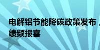 电解铝节能降碳政策发布 上市铝企半年报业绩频报喜