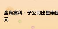 金海高科：子公司出售泰国土地获3490.57万元