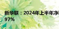 新华联：2024年上半年净利润同比增长103.97%