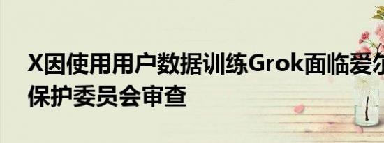 X因使用用户数据训练Grok面临爱尔兰数据保护委员会审查