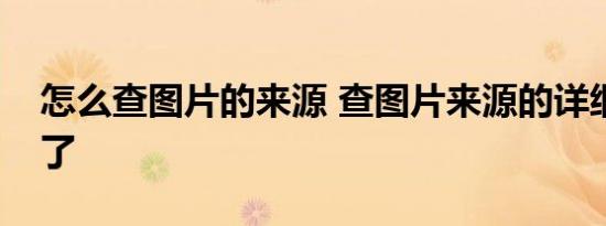 怎么查图片的来源 查图片来源的详细教程来了