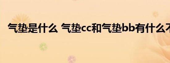 气垫是什么 气垫cc和气垫bb有什么不一样