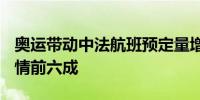 奥运带动中法航班预定量增1.1倍 供给只到疫情前六成