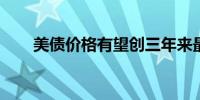 美债价格有望创三年来最长连涨月数