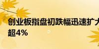 创业板指盘初跌幅迅速扩大至1%宁德时代跌超4%