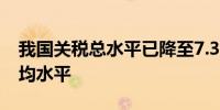 我国关税总水平已降至7.3%接近发达国家平均水平