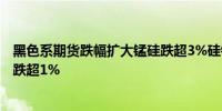 黑色系期货跌幅扩大锰硅跌超3%硅铁跌超2%热卷、铁矿石跌超1%