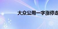 大众公用一字涨停走出4连板