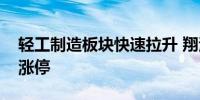 轻工制造板块快速拉升 翔港科技、康欣新材涨停