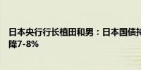 日本央行行长植田和男：日本国债持有量将在大约两年内下降7-8%