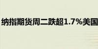 纳指期货周二跌超1.7%美国原油期货跌0.7%