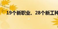 19个新职业、28个新工种信息正式发布