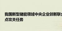 我国新型储能领域中央企业创新联合体启动 已布局57项重点攻关任务