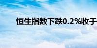 恒生指数下跌0.2%收于17304.96点