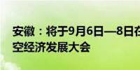 安徽：将于9月6日—8日在芜湖举办2024低空经济发展大会