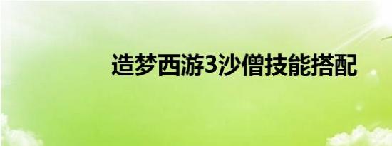 造梦西游3沙僧技能搭配