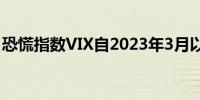 恐慌指数VIX自2023年3月以来首次上涨至25