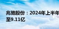 兆驰股份：2024年上半年净利润增24.04%至9.11亿