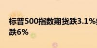 标普500指数期货跌3.1%纳斯达克指数期货跌6%