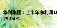 华利集团：上半年净利润18.78亿元 同比增长29.04%