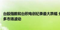 台股指数和台积电创纪录最大跌幅 分析称短线卖压或造成更多市场波动