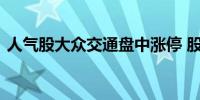 人气股大众交通盘中涨停 股价再创历史新高