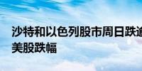 沙特和以色列股市周日跌逾2%超过了上周五美股跌幅