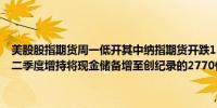 美股股指期货周一低开其中纳指期货开跌1.1%上周五收跌2.6%巴菲特二季度增持将现金储备增至创纪录的2770亿美元并减仓苹果近50%