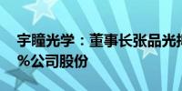 宇瞳光学：董事长张品光拟减持不超0.6194%公司股份